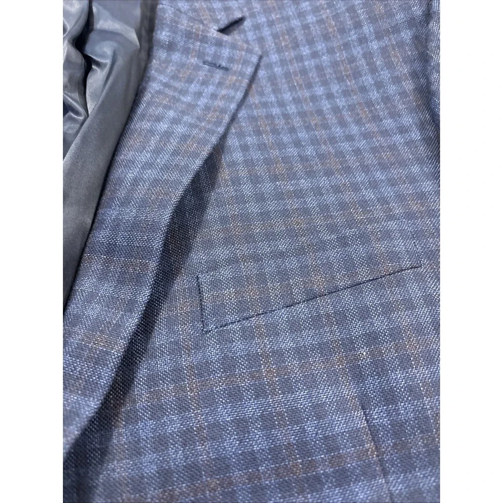 Ralph Lauren Mens Blue Wool 2-Button Single Vent Blazer Jacket 46R